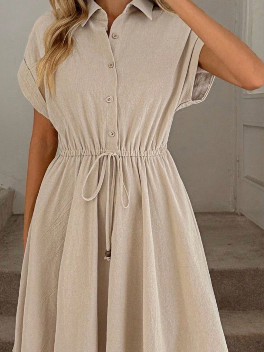 Women's Cotton Short Sleeve Summer Dress